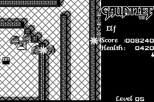 Gauntlet Macintosh Screenshot: There's the exit! If can reach it...