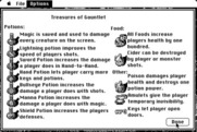 Gauntlet for Macintosh - Here's the treasures you can find...
