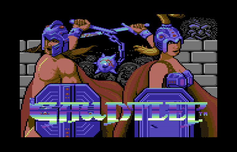 Gauntlet Commodore 64 Screenshot: Title screen.