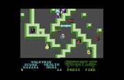 Gauntlet for Commodore 64 - Beginning this level trapped; but there's a key!