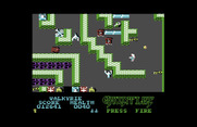Gauntlet for Commodore 64 - Navigating one of the increasingly complex mazes...