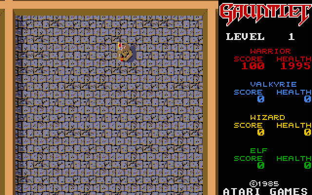 Gauntlet Atari ST Screenshot: Game start.