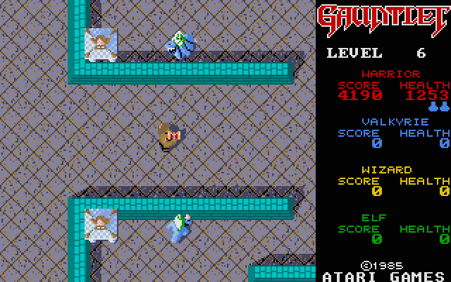 Gauntlet Atari ST Screenshot: Introducing the wizards...