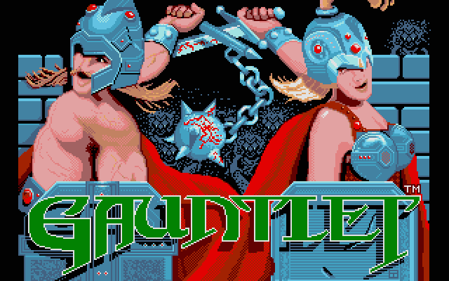 Gauntlet Atari ST Screenshot: Title screen.
