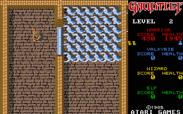 Gauntlet Atari ST Screenshot: A whole lot of ghosts await me!