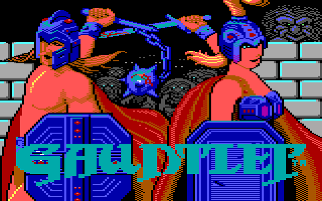 Gauntlet IBM PC/Compatibles Screenshot: Title screen.