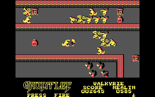 Gauntlet IBM PC/Compatibles Screenshot: I'm surrounded!