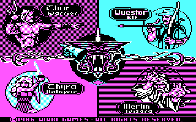Gauntlet IBM PC/Compatibles Screenshot: Selecting a character.
