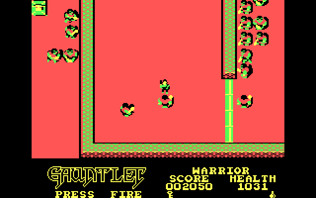 Gauntlet IBM PC/Compatibles Screenshot: Start of level four.