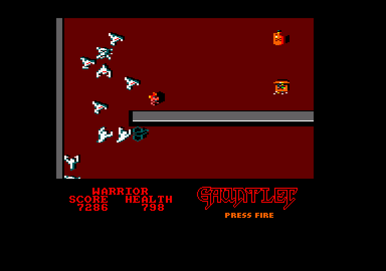 Gauntlet Amstrad CPC Screenshot: Death is right around the corner...