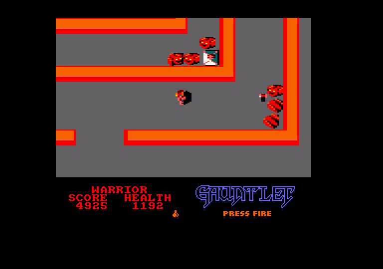 Gauntlet Amstrad CPC Screenshot: Demons begin to appear.