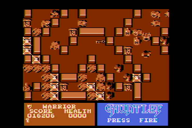Gauntlet Atari 8-bit Screenshot: Game over.