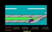 Paperboy for IBM PC/Compatibles - Game start.