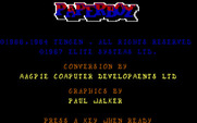 Paperboy for IBM PC/Compatibles - Title screen.