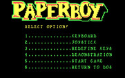 Paperboy for IBM PC/Compatibles - Game options.