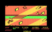 Paperboy for IBM PC/Compatibles - Don't fall into the river!