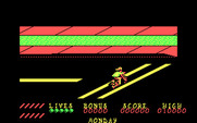 Paperboy for IBM PC/Compatibles - Game start.