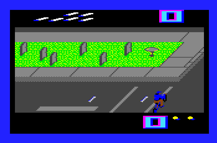 Paperboy Apple IIgs Screenshot: Game start.