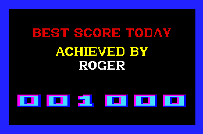 Paperboy Apple IIgs Screenshot: The high score for today...