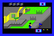 Paperboy for Apple IIgs - Try to throw a newspaper in the mailbox...
