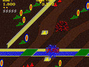Paperboy for Arcade - Splash! I failed at jumping over the water.