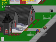 Paperboy for Arcade - Non-customer houses are colored grey.