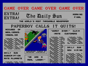 Paperboy for Arcade - Game over.