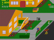 Paperboy for Arcade - Jumps in the street provide bonus points.