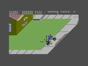 Paperboy for Commodore 16 & Plus/4 - And we're off! Deliver some papers...
