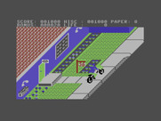 Paperboy for Commodore 16 & Plus/4 - Blue houses are customers; but I missed a delivery!