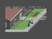 Paperboy for Commodore 16 & Plus/4 - Grey houses aren't your customers.