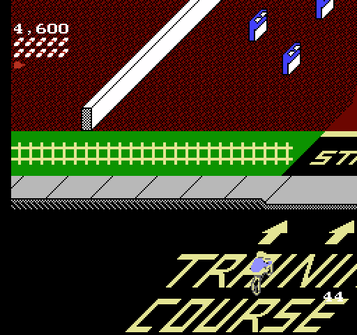 Paperboy NES / Famicom Screenshot: Time for the training course!