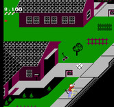 Paperboy for NES / Famicom - Collided into multiple obstacles!