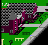 Paperboy for NES / Famicom - Non-customer houses have dark colors...