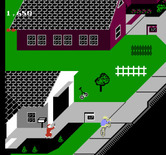 Paperboy for NES / Famicom - Someone came out of the house to chase me!