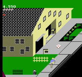 Paperboy for NES / Famicom - The light colored houses are your customers, try to get them papers...