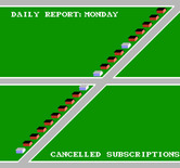 Paperboy for NES / Famicom - Some customers cancelled their subscriptions.