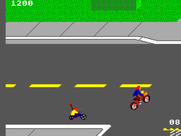 Paperboy for Sega Master System - Crossing the road.
