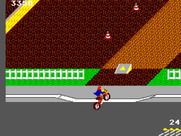 Paperboy for Sega Master System - Time for the obstacle course.