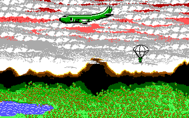 Metal Gear IBM PC/Compatibles Screenshot: Introduction sequence.