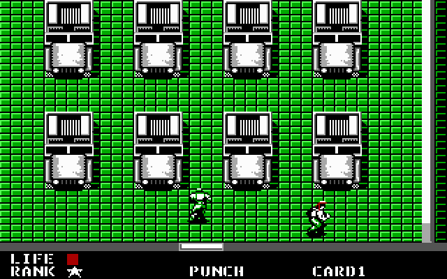 Metal Gear IBM PC/Compatibles Screenshot: Entrance of the first building...