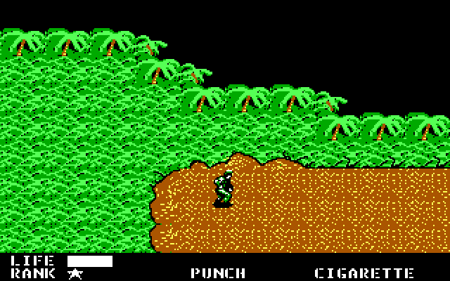 Metal Gear IBM PC/Compatibles Screenshot: Game start.