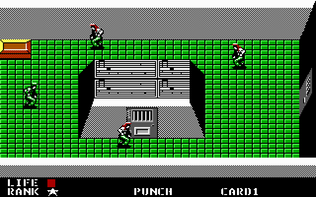 Metal Gear IBM PC/Compatibles Screenshot: This room is well guarded!