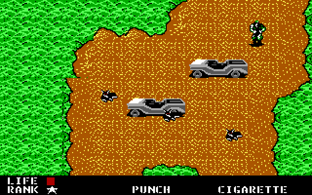Metal Gear IBM PC/Compatibles Screenshot: Watch out for the sleeping dogs!