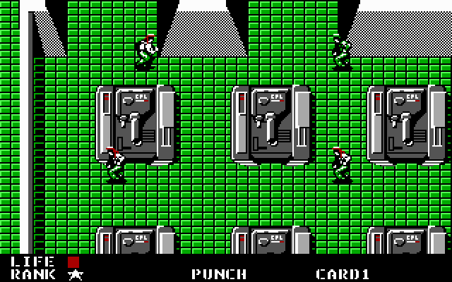 Metal Gear IBM PC/Compatibles Screenshot: Dont' get caught here!