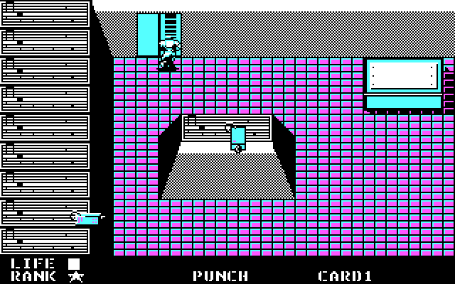 Metal Gear IBM PC/Compatibles Screenshot: There are some security cameras in this room...