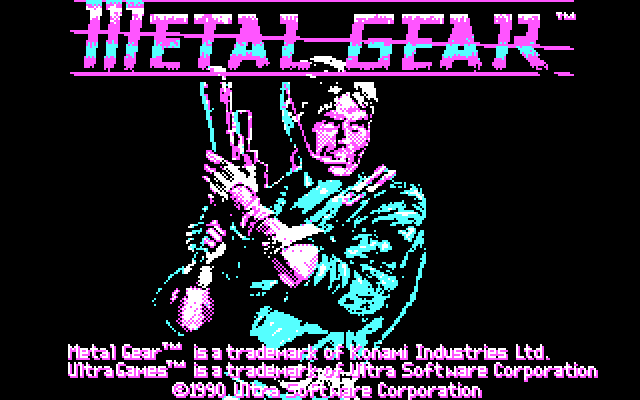 Metal Gear IBM PC/Compatibles Screenshot: Title screen.