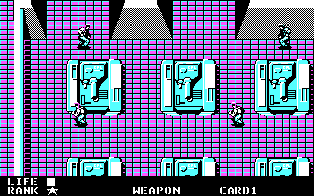 Metal Gear IBM PC/Compatibles Screenshot: Don't get caught sneaking through here...