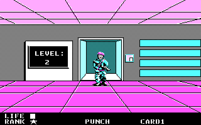 Metal Gear IBM PC/Compatibles Screenshot: On to the second floor...