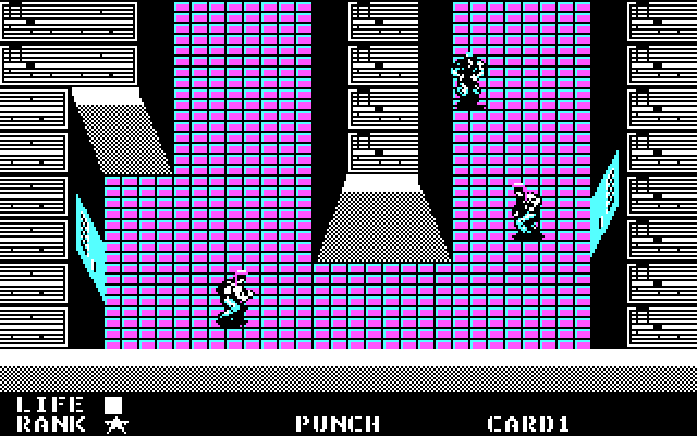 Metal Gear IBM PC/Compatibles Screenshot: Exploring another hallway...